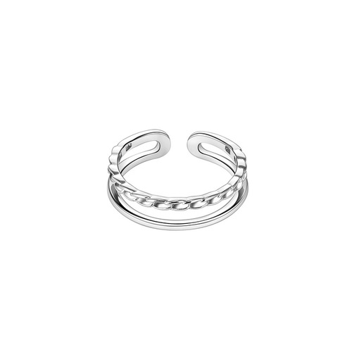 Double-layered ring for women, new trendy index finger ring, niche design ring