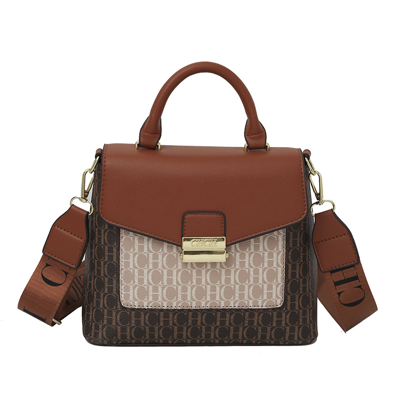 Bolso de hombro transfronterizo para mujer nuevo bolso de moda de gran capacidad con sentido premium retro clásico con letras impresas