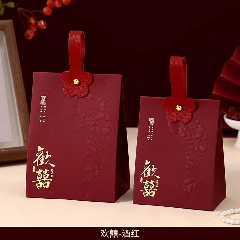 Happy + flower leather rope [hot stamping burgundy style]