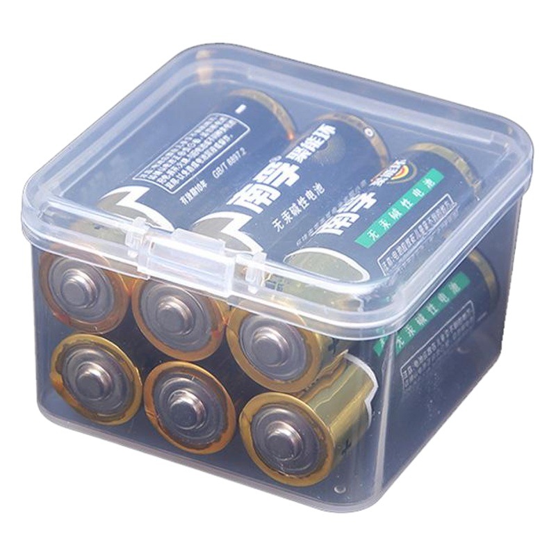 Caja de plástico cuadrado caja de almacenamiento de papelería transparente PP teléfono móvil Caja de Herramientas piezas caja componentes accesorios caja A57