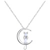 Small design necklace, advanced pendant, moonstone, light luxury style, trend of season, Birthday gift