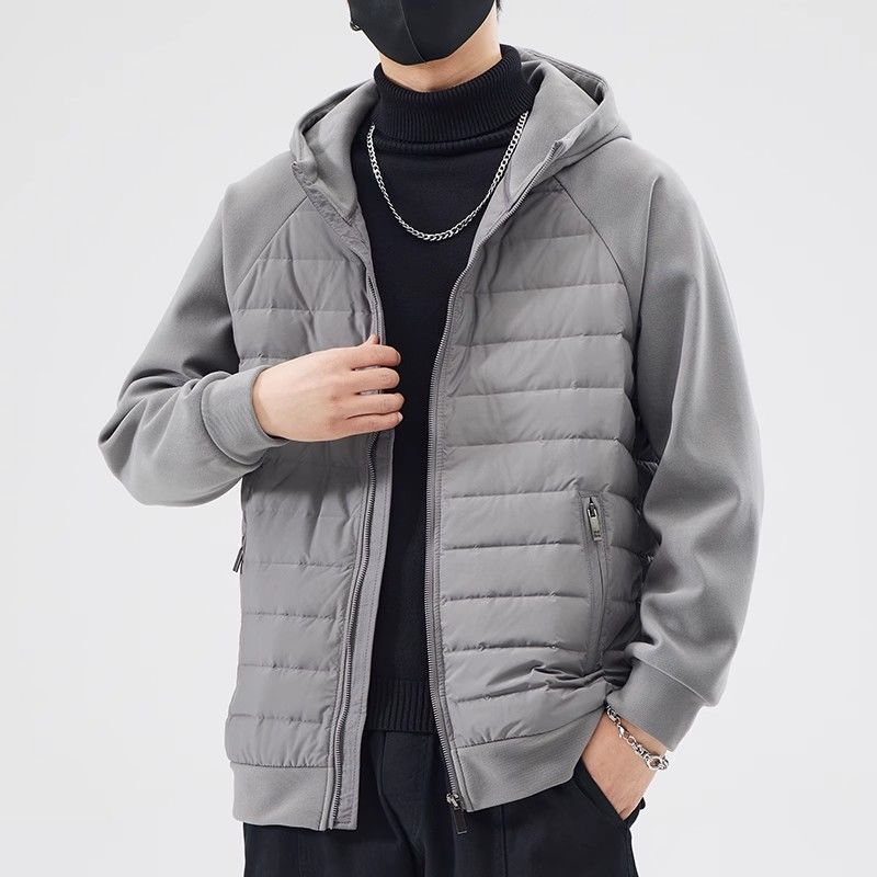 2020 Autumn and Winter new men's lightweight trendy jacket casual hooded warm simple outdoor jacket 2020 Autumn and Winter new men's lightweight trendy jacket casual hooded warm simple outdoor jacket