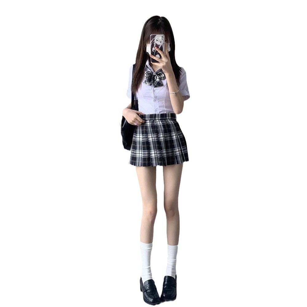 THORNY RABBIT 오리지널 JK 유니폼 신축성있는 순수한 흰색 슬림 허리 셔츠 다목적 순수 정욕 스타일 핫 소녀 슬리밍 탑