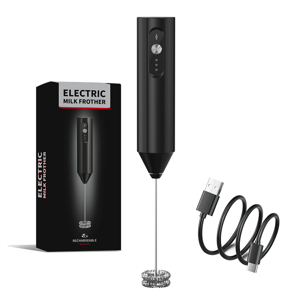 Espumador de leche eléctrico creativo KLT, mini batidor de leche inteligente para café, fabricante de fuente de leche