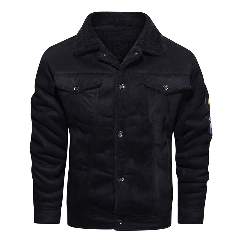 Jacket for New Flip Collar Large Leather and Fur Integrated Men's Coat_voghion.com