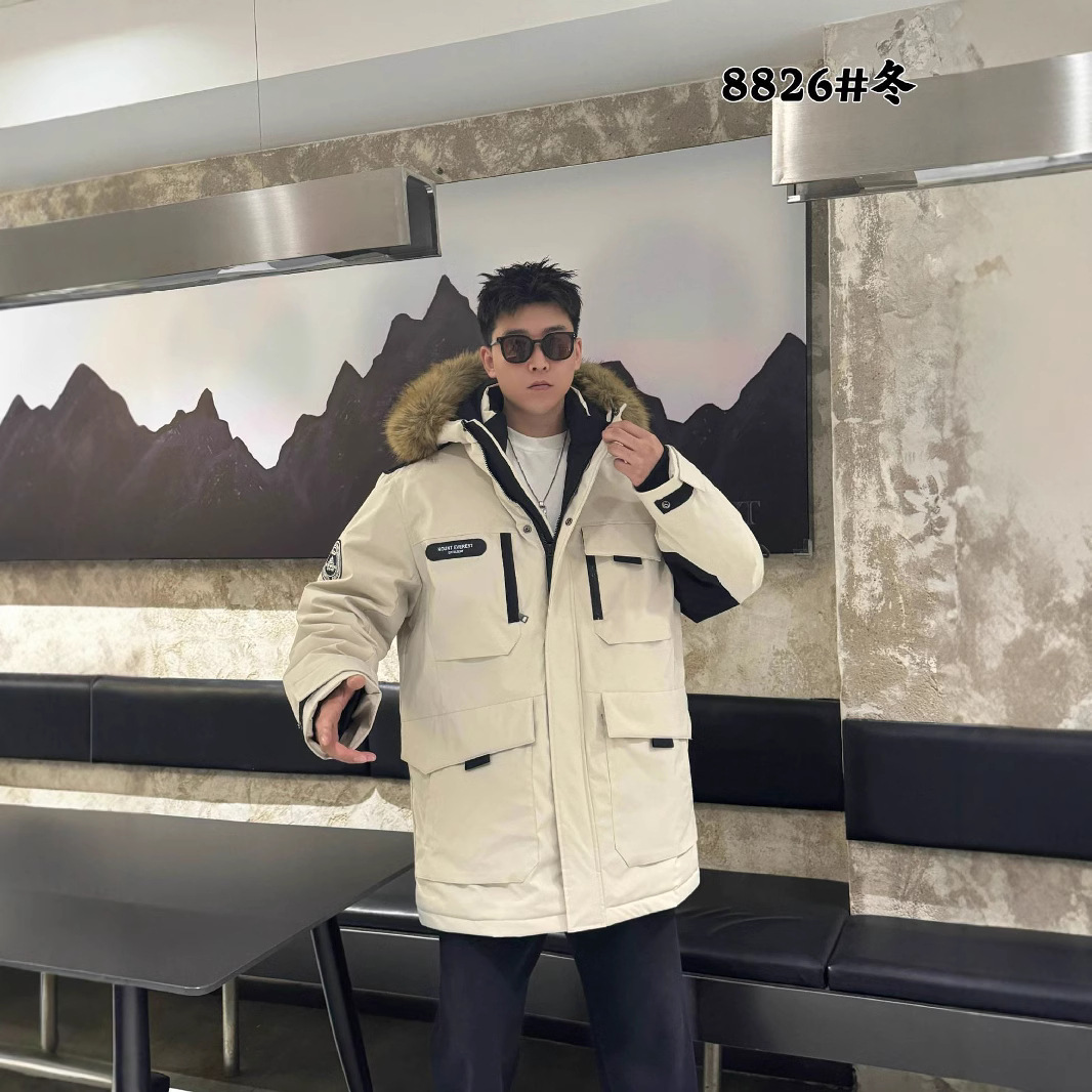 TENGYE 플러스 사이즈 남자 겨울 새로운 캐주얼 단색 느슨한 조커 300 진 플러스 사이즈 남자 모피 칼라 스키 세트