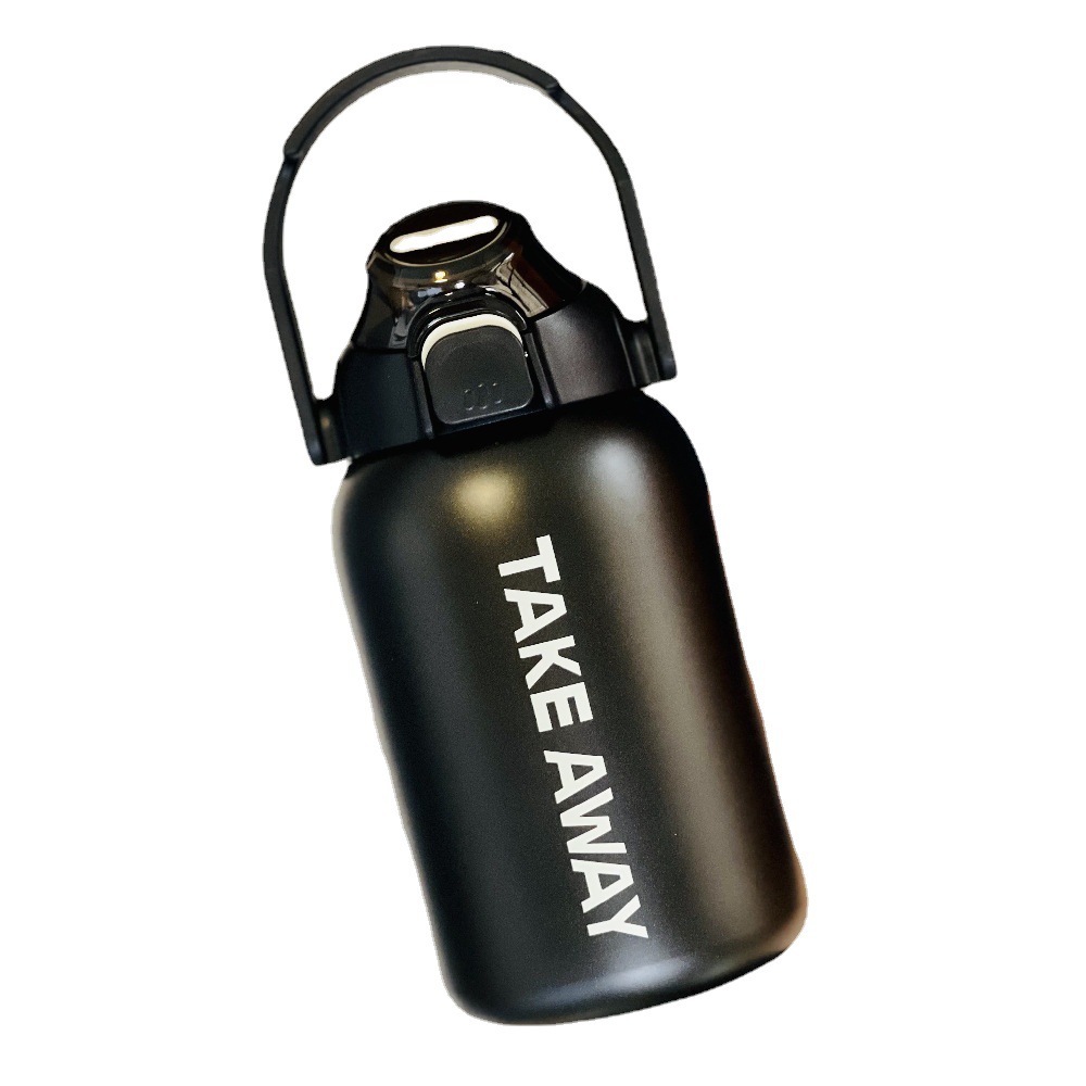 850ml nueva gran capacidad taza de vacío portátil tapa elástica olla portátil con paja taza de vacío al aire libre taza transfronteriza