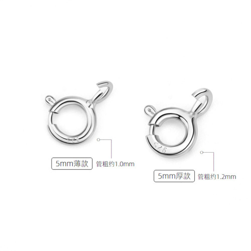 S925 sterling silver spring buckle bracelet buckle head gold-plated silver buckle diy handmade jewelry accessories manufacturer wholesale