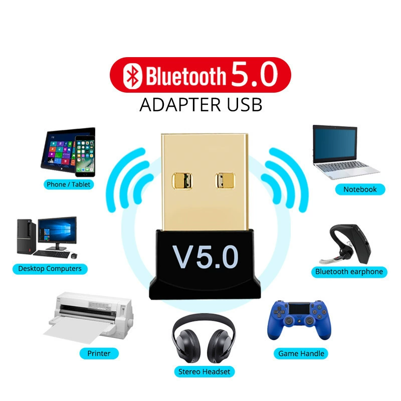 5,0 Bluetooth-адаптер USB Bluetooth-приемный передатчик с поддержкой драйверов Win8/10, Горячая трансграничная распродажа
