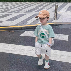 男童套裝夏季新款男寶寶短袖短褲兩件套小男孩休閒套裝潮0064A009