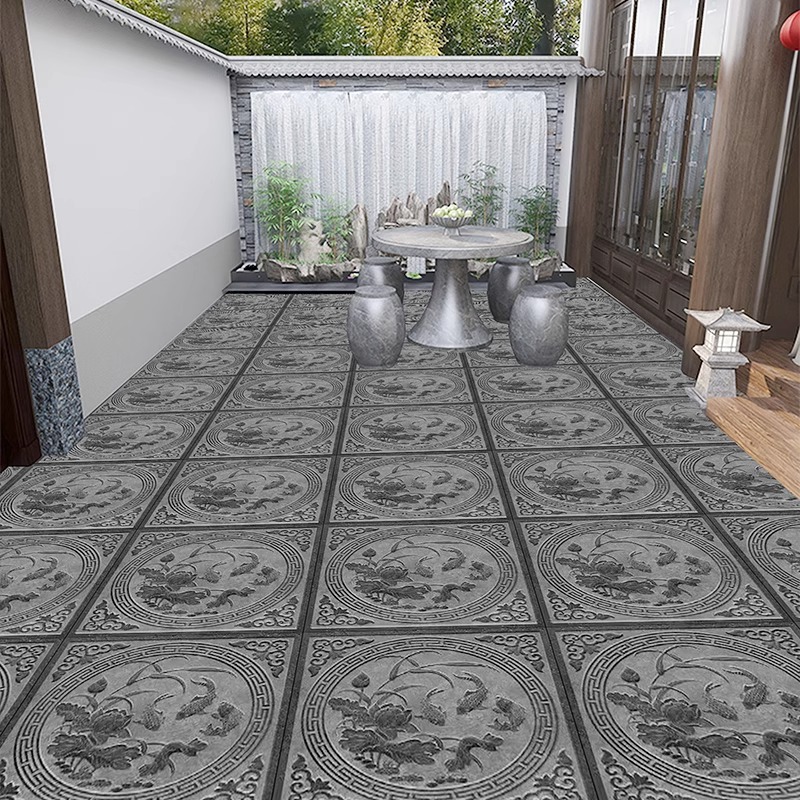 中式古地砖庭院防滑耐磨户外烧制复古全瓷拼花抗冻室内外地铺石