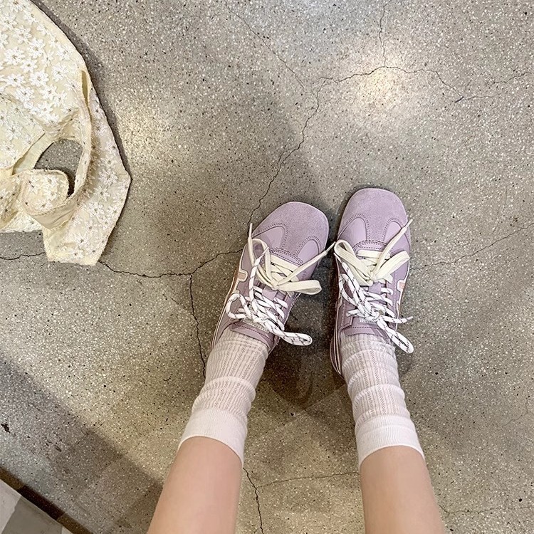 [Sheii Su Yinyin] Chica enamorada ~ Cordones dobles, zapatos casuales a juego, zapatos Forrest Gump, zapatos de entrenamiento alemán para mujer