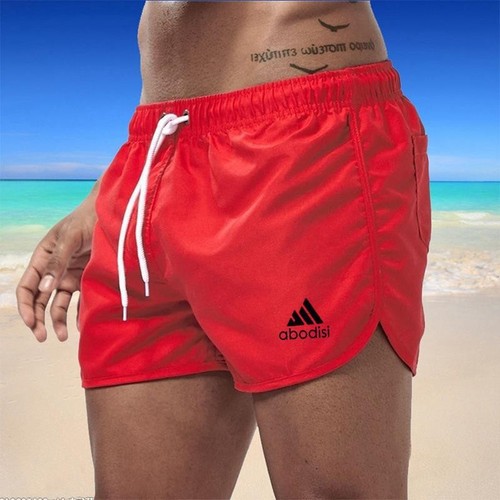 2025wish Summer Men's Fashion Beach Shorts Polyester Quick-Dry Multicolor Athletic Four-Way Pants