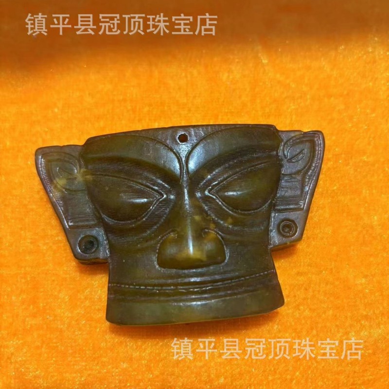 批发高古玉老玉岫玉高仿古董仿古玉器明清战汉岫玉做旧玉佩挂件|undefined