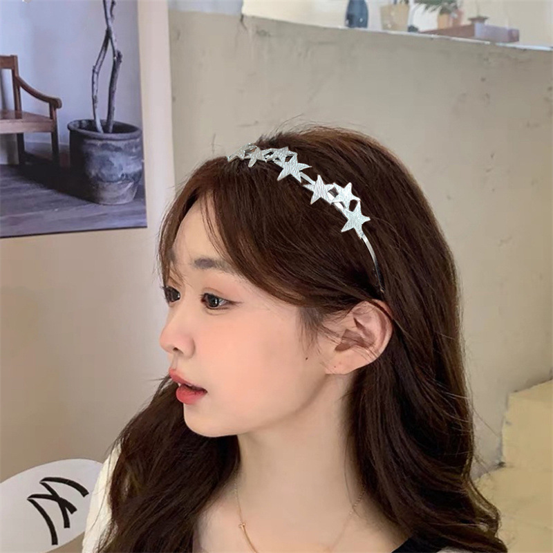 Sweet lady Sen family Bridesmaid Head hoop alloy Head buckle fairy Japan and South Korea Jewelry Pentagon star Hair hoop