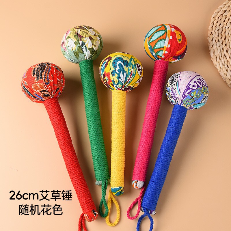 艾草のハンマーの伝統のお土産の艾製品の養生のハンマーは首の肩の経絡を持って養生の専用のマッサージのハンマーを打ちます。|undefined