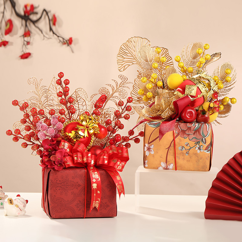 Festive New Year decoration ornaments