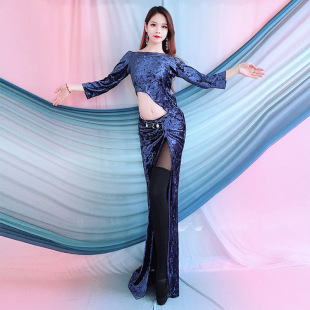 Baiya Qianhui Belly Dance Clothes 2025 New Glitter Cloth Long Skirt Suit Practice Clothes Beginner Performance Clothing