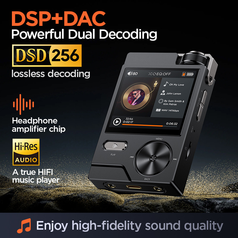 母带级HIFI无损 DSD256 音乐播放器 高保真运动专业MP3车载随身听|undefined