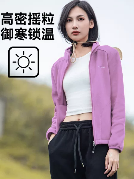 Outdoor fleece jacket men's and women's warm double-sided polar fleece sweater autumn and winter jacket liner thickened jacket