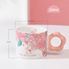 High quality cartoon ceramics, coffee cup with glass, internet celebrity