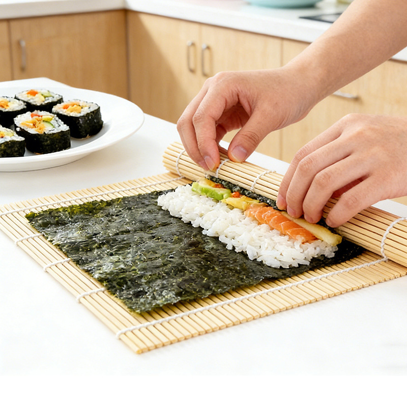 Sushi Making Tools: Sushi Bamboo Roll Mat, Sushi Mat, Seaweed Roll Rice Mat, White Rice Roll Mat, Seaweed Rice Roll, Bamboo Sushi Roll