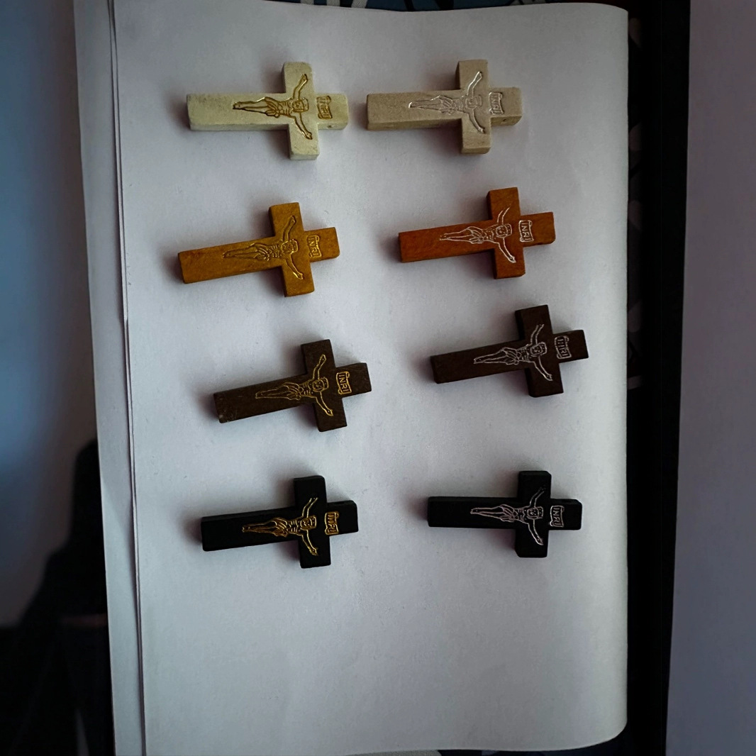 Cruz de madera Artesanía de madera Collar Colgante Accesorios Colgante