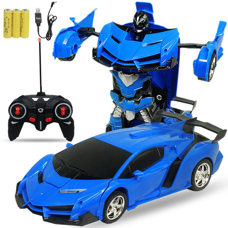 Remote control deformation car charging remote control car induction transformation King Kong robot electric remote control car children's toy car