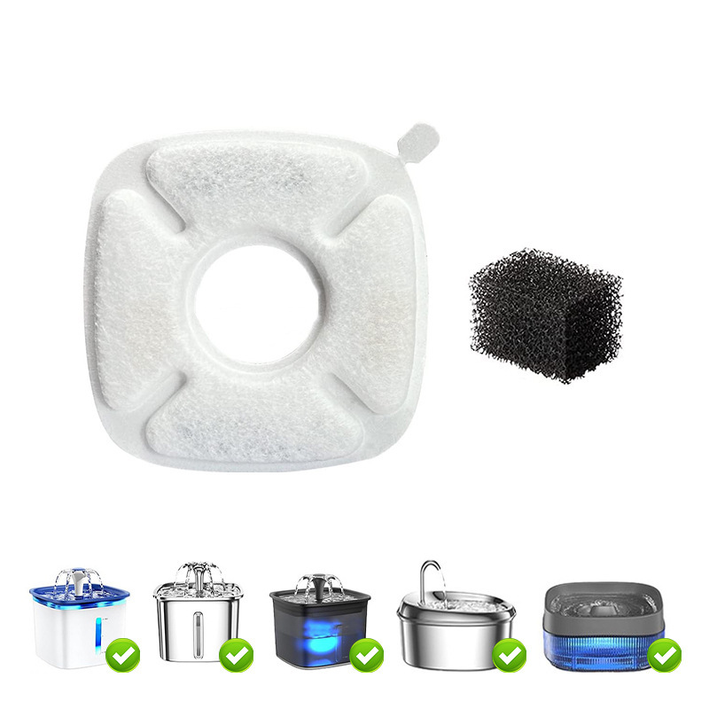 Filtro para mascotas, filtro para gatos, filtro de cabello, filtro de algodón, carbón activado, adaptación múltiple