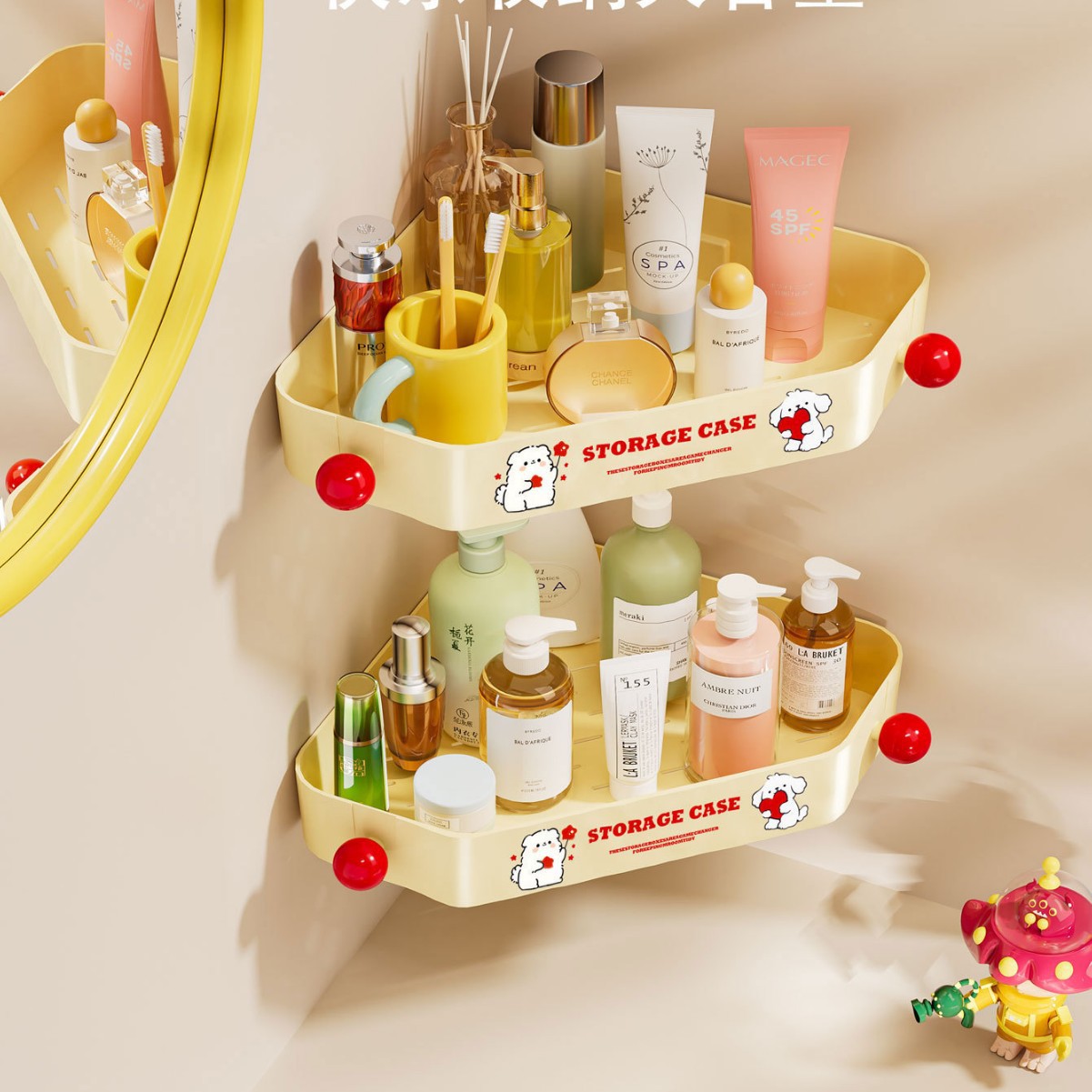 Baño estante ventosa inodoro sin perforación triángulo de pared inodoro lavabo rack de almacenamiento en la pared