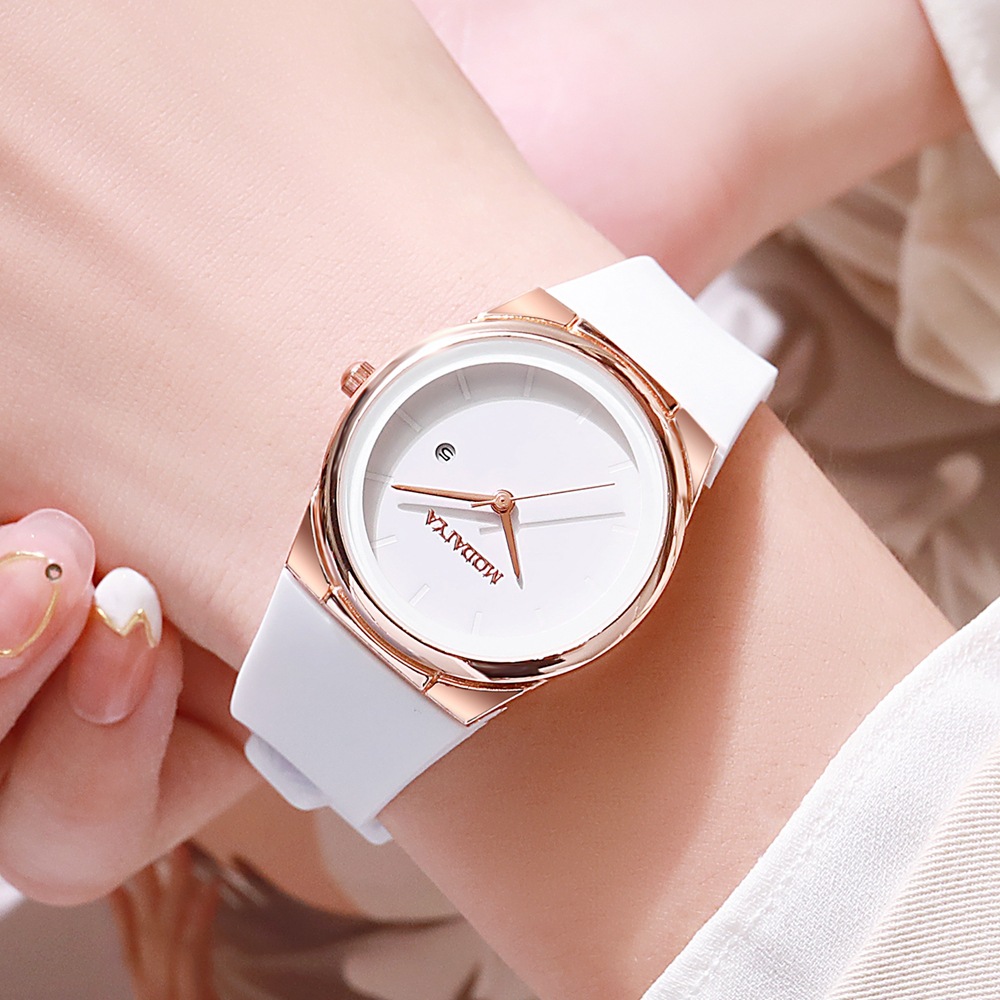 Xiaoxiangfeng – calendrier de tempérament de Style Instagram, couleur unie, Streaming en direct pour femmes, bracelet en Silicone de bonne qualité pour filles_voghion.com