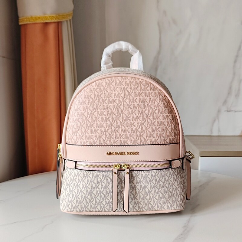 2026 New Women's Mk Backpack, Big Brand Pvc Fashion Backpack, School Bag, High-End Women's Bag, Versatile Travel Bag