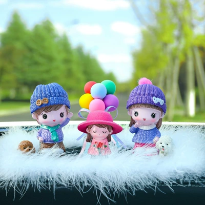 Car Decorations | Car ornaments - scarf-couple-flower-flower-color-balloon-big-feather