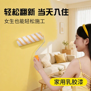三青室内家用乳胶漆自刷墙面翻新改色内墙漆修复白色油漆水性涂料