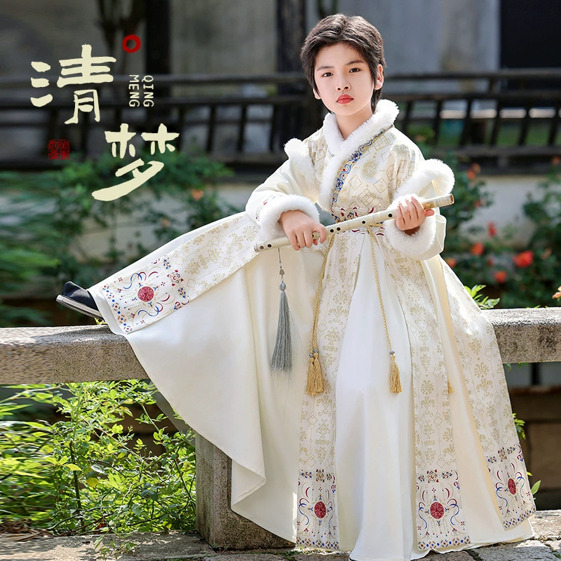 Костюм Тан для мальчиков, осенне-зимний наряд Ханфу, детская одежда в китайском стиле, новогодний наряд, детский древний костюм, традиционный китайский костюм для выступлений