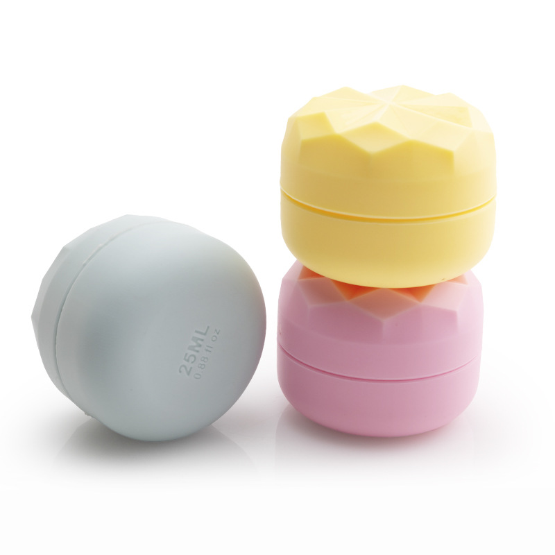 Caja de dispensación de crema de silicona de 25ml de estilo explosivo, crema de muestra pequeña, caja de almacenamiento a prueba de fugas, lata de crema de loción portátil de viaje