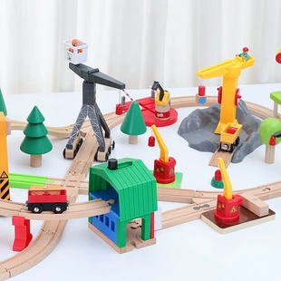 Деревянные аксессуары для рельсов: башня и кран совместимо с Thomas