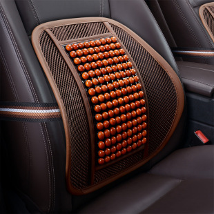 夏季透氣木珠汽車腰靠護腰靠墊辦公室腰枕腰墊貨車靠背墊四季通用