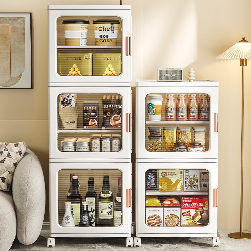 FUENTE Fábrica | Snack almacenamiento rack hogar sala de estar juguete plegable gabinete de almacenamiento de cocina estante de almacenamiento