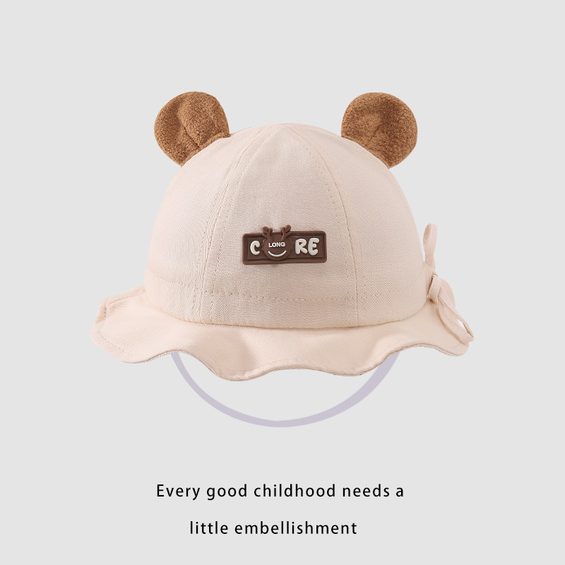Sombreros para bebés primavera y otoño osos pescadores sombreros para bebés sombreros solares para niños y niñas sombreros de sol delgados de verano marea