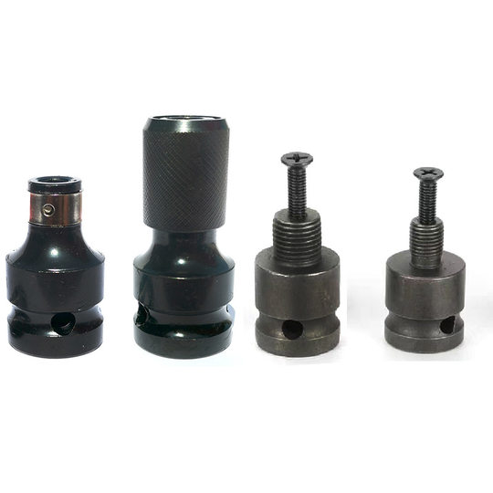 Factory wholesale electric wrench adapter drill chuck accessories electric wrench adapter 1/2 turn 1/4 hexagon