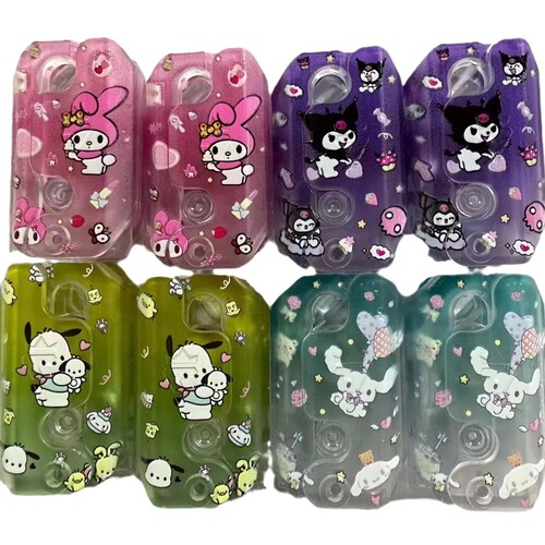 Sanrio Squeeze Toy 3D Printed Glittering Radish Knife with Gravity-Activated Light Squeeze Cartoon Crystal Radish Knife