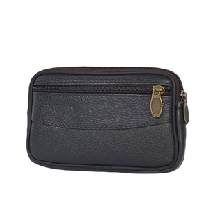Factory wholesale business waterproof men's mobile phone bag belt waist bag cowhide multifunctional change key horizontal Leisure