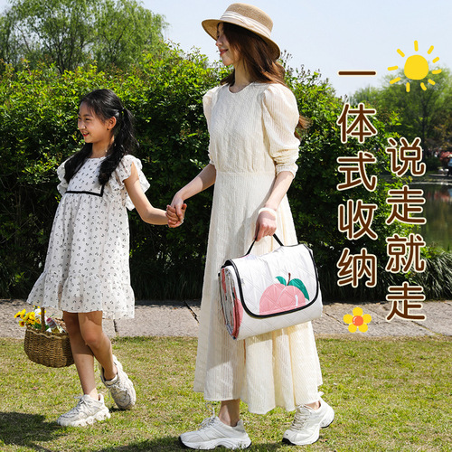 Ultrasonic picnic mat with thick waterproof and moisture-proof pad picnic cloth beach mat outdoor spring outing tent outdoor camp ground mat
