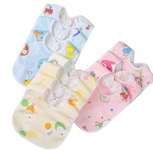 Baby crystal velvet bib bib cartoon newborn waterproof snap saliva napkin baby meal pocket U-shaped drop shipping