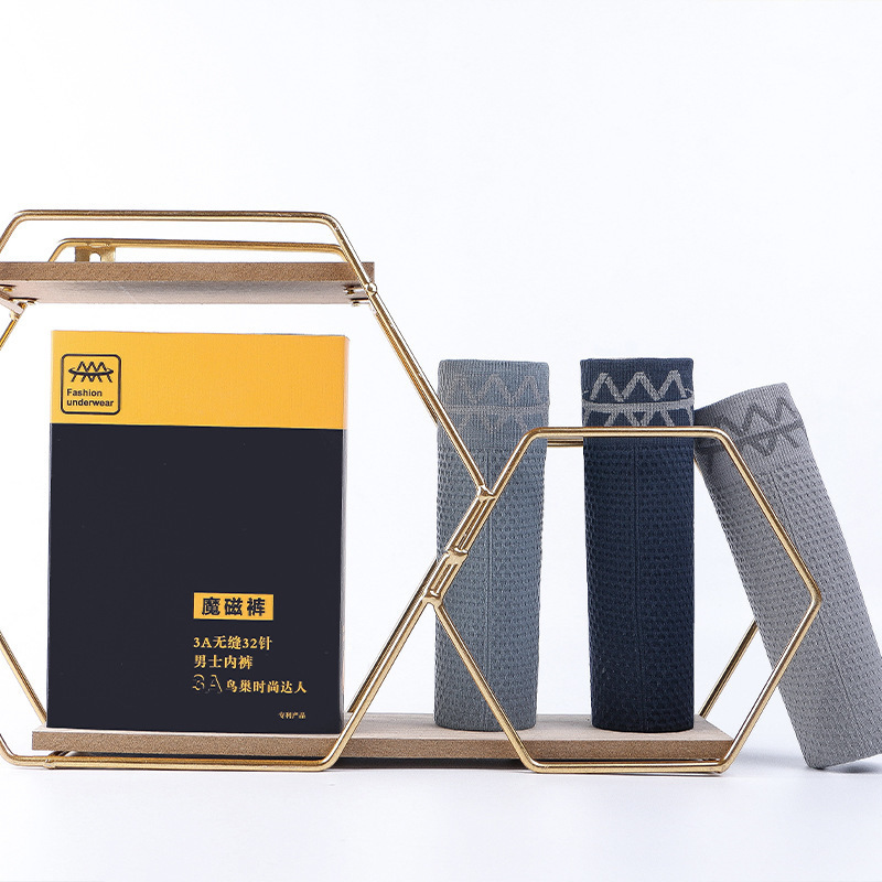 Encontrar una fábrica transfronteriza 3 paquetes de pantalones de algodón de tamaño grande magnético puro Lycra para hombres 3A panal U convexo para hombres