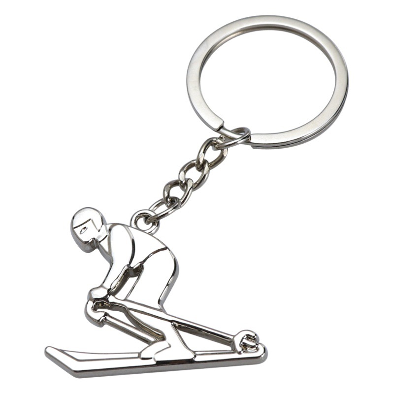 Invierno esquí llavero nieve atletas colgante trineos competencia competitiva pequeño regalo deportes reunión llavero