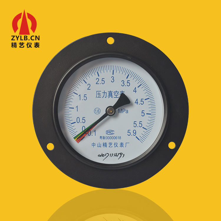 精艺空调制造线压力真空表YZ100ZT -0.1~5.9MPa M20*1.5厂家销