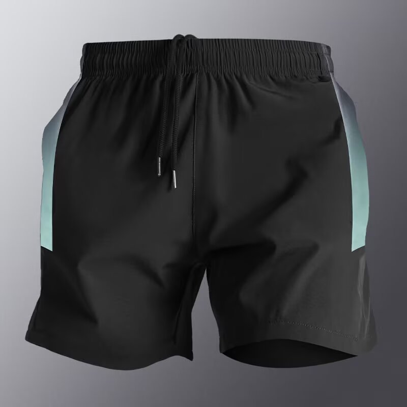 Pantalones cortos deportivos, seda de hielo para hombre, secado rápido, estilo fino de verano, pantalones sueltos casuales de cinco puntos, pantalones de entrenamiento para correr