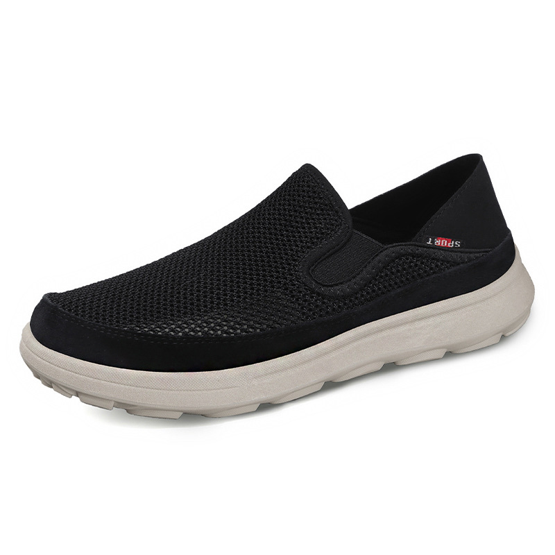 Zapatos de primavera para hombres, zapatos de malla transpirables, zapatos de tela de Beijing viejos, zapatos casuales para hombres, zapatos de comercio exterior para hombres
